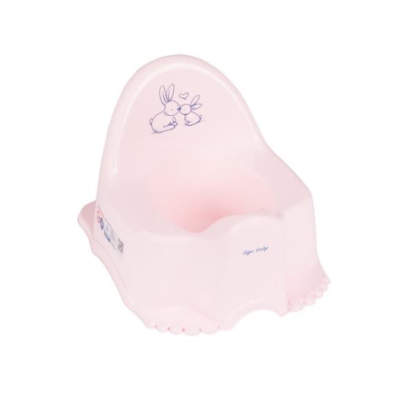 УЦЕНКА!!! Горшок детский "ЕСО-Зайчики" Tega Baby KR-007-104-UC светло-розовый