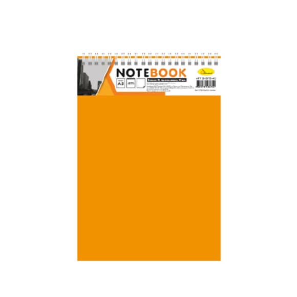 Блокнот А5 В-БП5-80(Orange) 80 листов, пружина сверху