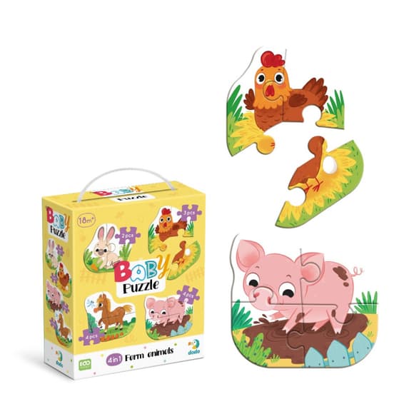 Дитячий пазл 4 в 1 "Baby puzzle. Сільські тварини" 300686 набір 4 в 1