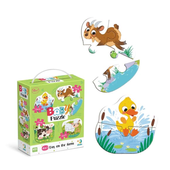 Дитячий пазл 4 в 1 "Baby puzzle. День на фермі" 300687 набір 4 в 1