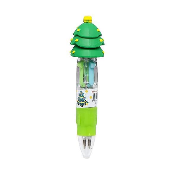 Детская шариковая мини ручка "Новый год" 881-4(Green)