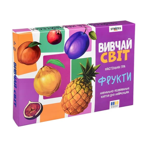 Детские учебные карточки "Изучай мир: Фрукты" 30805, 20 карточек
