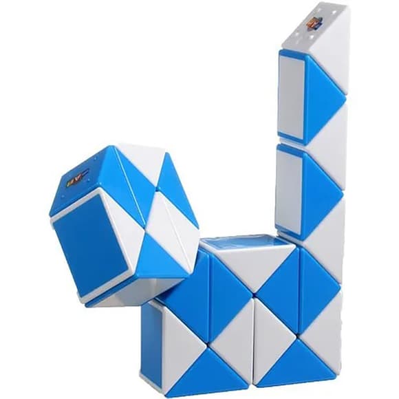 Змейка Рубика Smart Cube бело-голубая SCT401 в коробке