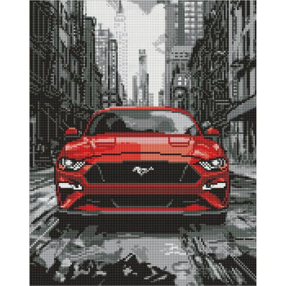 Алмазна мозаїка "Червоний мустанг" AMO8238, 40х50 см