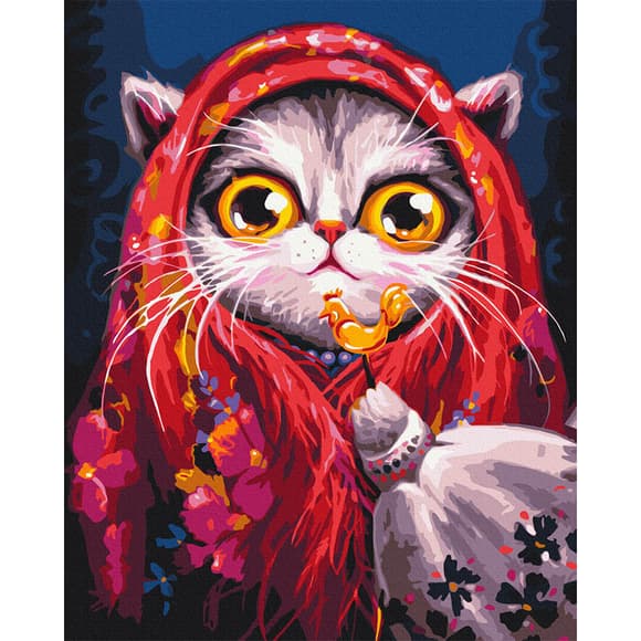 Картина по номерам "Кошка в платочке" © Марианна Пащук BS54250, 40х50 см