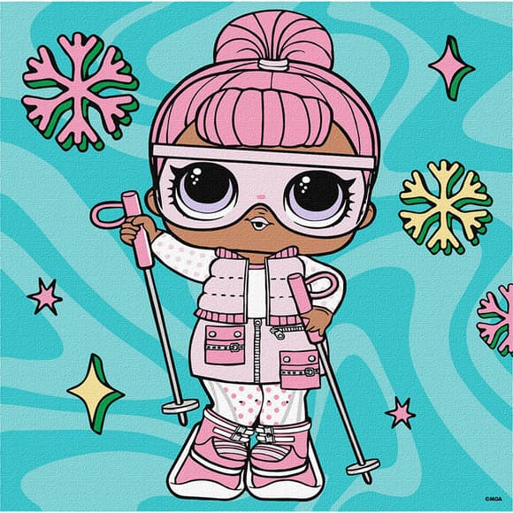 Картина по номерам "L.O.L. Surprise! Winter chill. Snow Bunny" KHO1325, 25х25 см