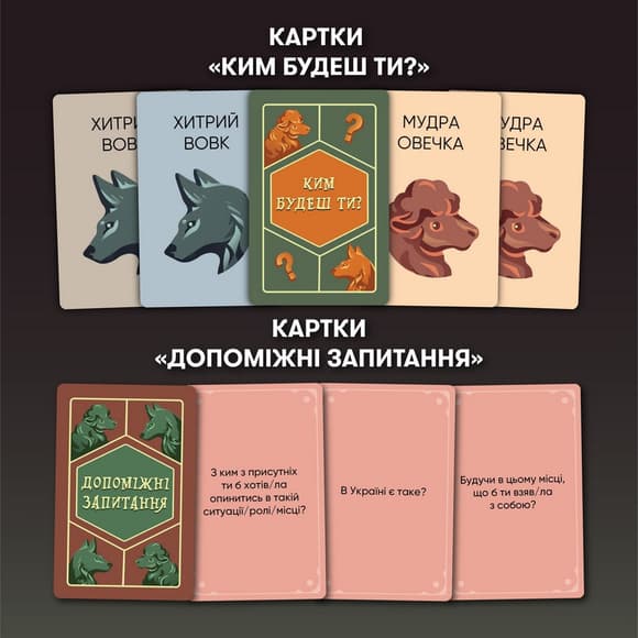 Карточная игра "Волк в овечьей шкуре" orner-2764, 448 карточек, инструкция