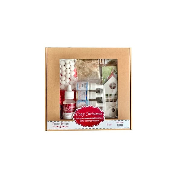 Набор для создания Рождественских открыток "Cozy Christmas" FDGCK-040, 10х15 см, 5 шт