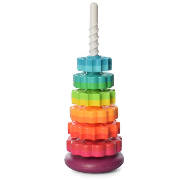 Детская развивающая игрушка "Пирамидка" 17403 кольца на спирали 6 штук