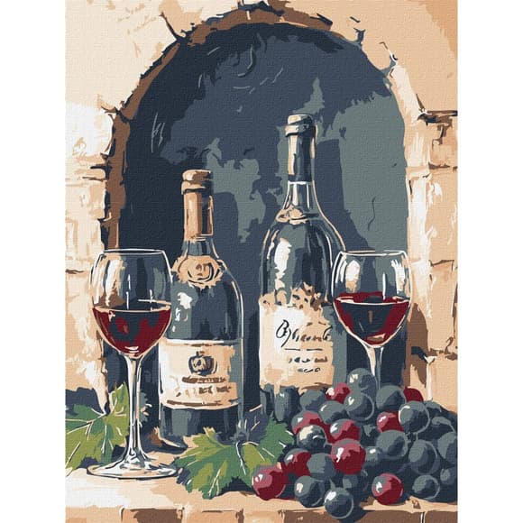 Картина по номерам "Гармония вина" ©art_selena_ru KHO5730, 30х40 см