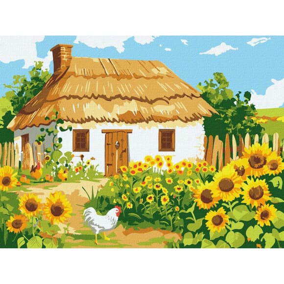 Картина по номерам "Родной домик" ©art_selena_ru KHO6350, 30х40 см