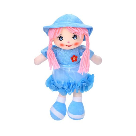 Детская игровая кукла YG0009(Blue) 33 см, мягконабивная, петелька   