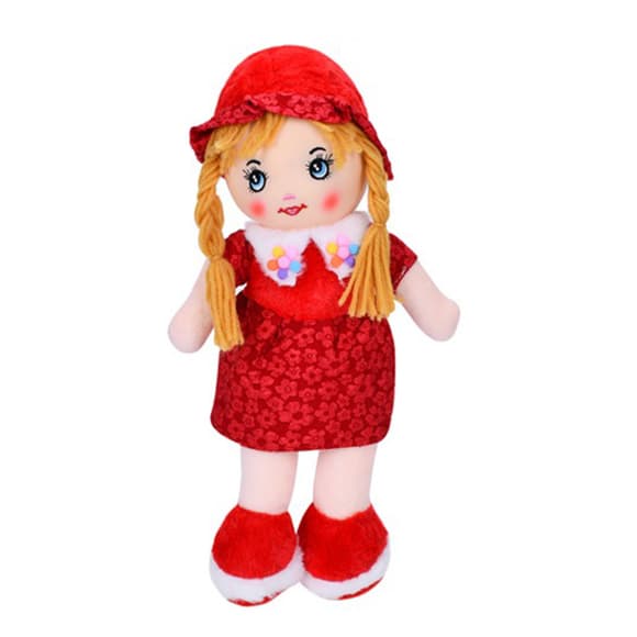 Детская игровая кукла FG240408152A-1(Red) 38 см, мягконабивная, петелька
