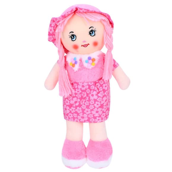Дитяча іграшкова лялька FG240408152A-1(Pink) 38 см, м'яка набивна, петелька
