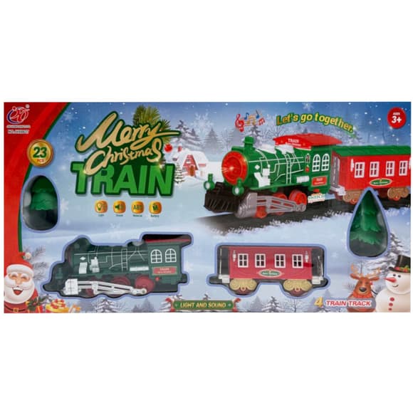 Детский игровой набор "Железная дорога" JHX6636-37(Red) фигурки, звук, свет