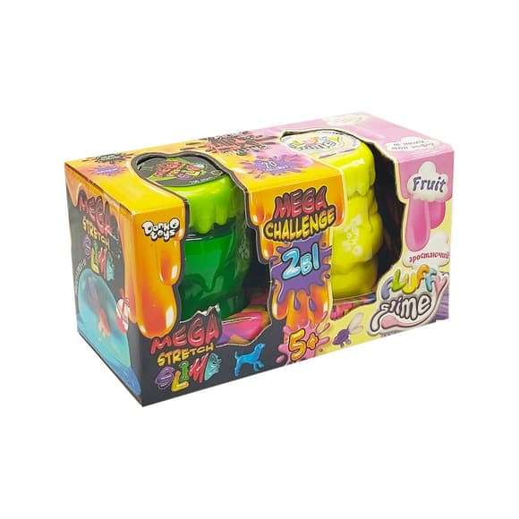 Вязкая масса 2 в 1 "Mega Stretch Slime" и "Fluffy Slime" FLS-03-01U