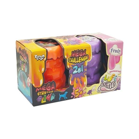 Вязкая масса 2 в 1 "Mega Stretch Slime" и "Fluffy Slime" FLS-03-01U