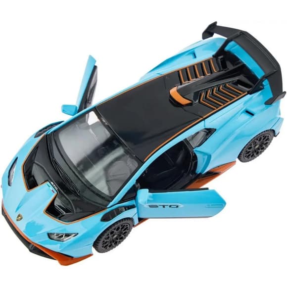 Детская автомодель "Lamborghini Huracan STO" Rastar 64300 голубой, масштаб 1:32