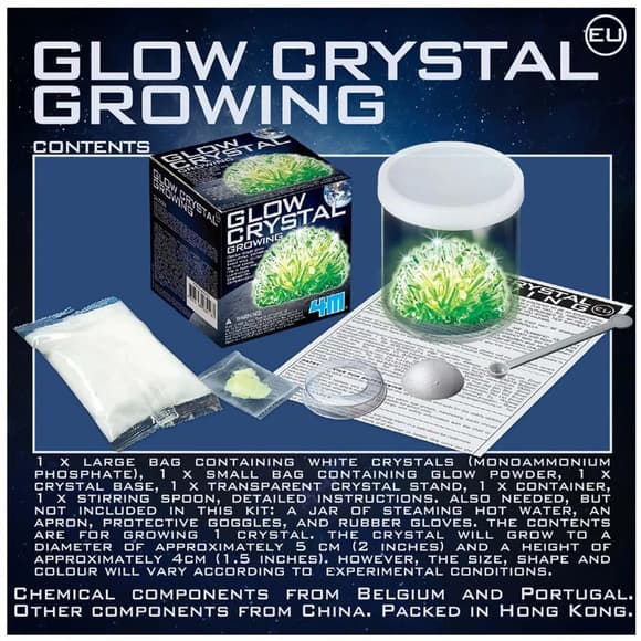 Набор для выращивания кристаллов 4M 00-03918/EU серия Crystal Growing, светятся