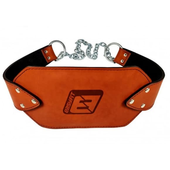 Пояс для отягощений EasyFit EF-DBC-200-BR кожа, до 200 кг, коричневый