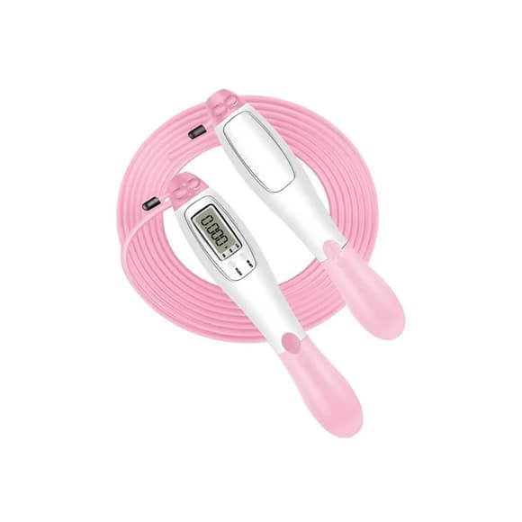 Скоростная скакалка со счетчиком EasyFit EF-1916-WP белый-розовый