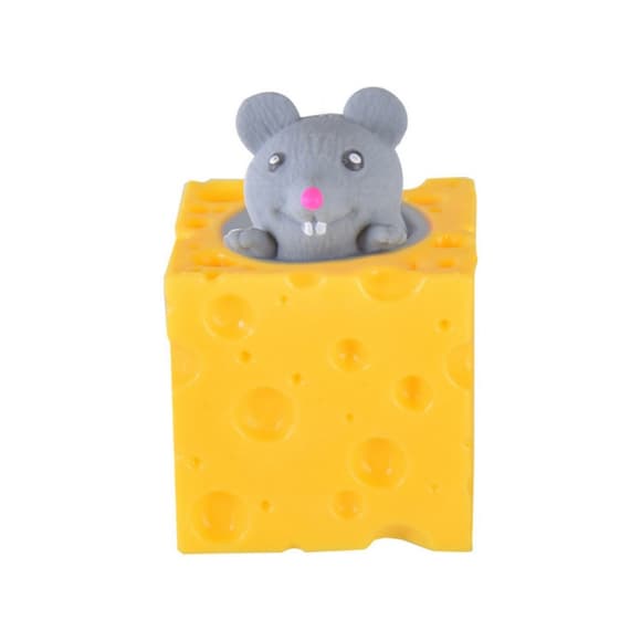 Детская игрушка сквиш Pop Up "Мышка в сыре" SQ-23(Grey) серый