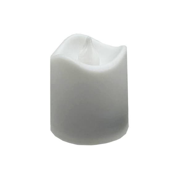 Декоративная свеча LED с пламенем 12-67C(White) 4 см, белый