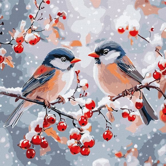 Картина по номерам "Зимняя гармония" ©art_selena_ua KHO6701, 40х40 см
