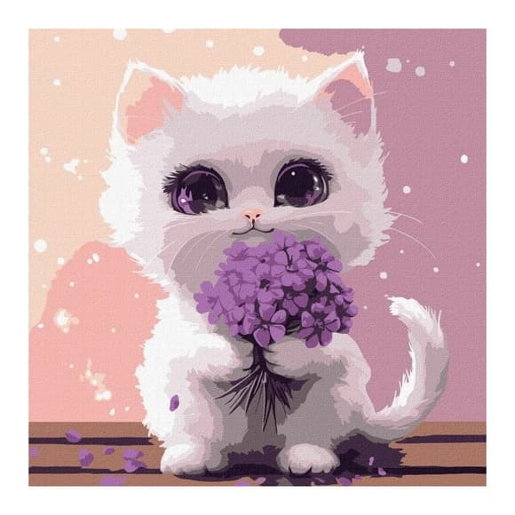 Картина по номерам "Солнечный мурчик" ©art_selena_ua KHO6772, 30х30 см