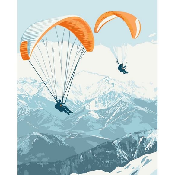 Картина по номерам "Парашютный спорт" ©arttem_illustration 11073-AC 40х50 см