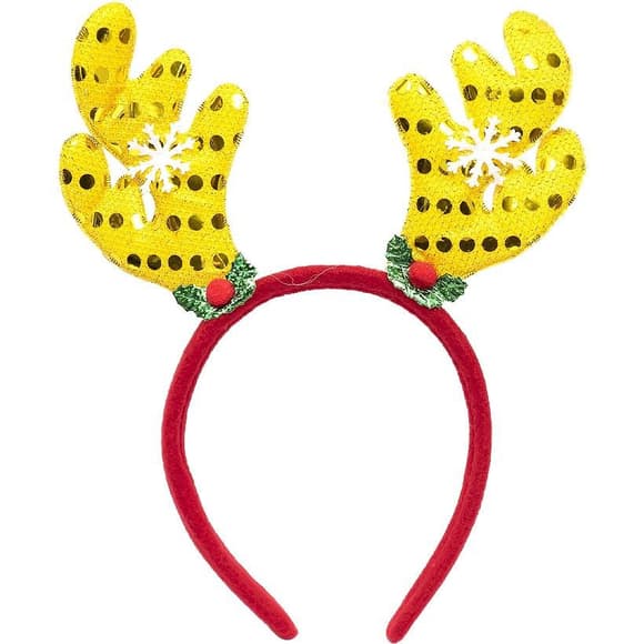 Ободок новогодний "О леньи рога" 2502(Yellow) желтый