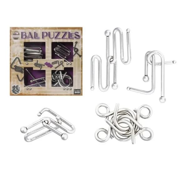 Набор металлических головоломок Ball Puzzless 3D Puzzle 473204, 4 штуки