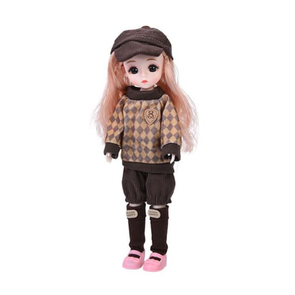 Детская игровая кукла F0322(Brown) шарнирная, размер 29 см
