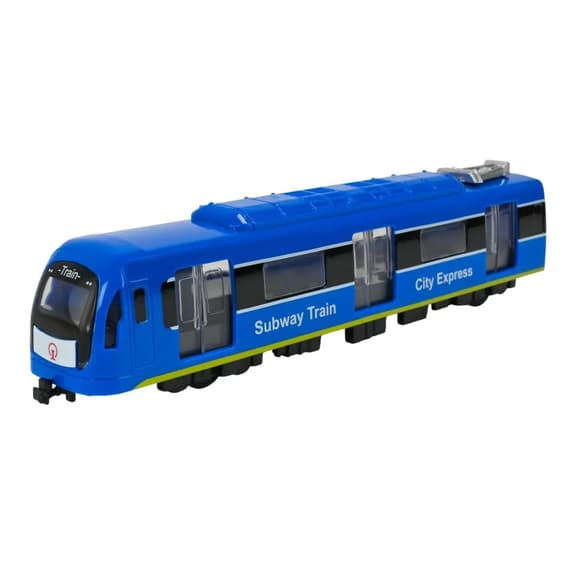 Детский игровой поезд 731-27K(Blue) голубой, светится, 23х4х5 см