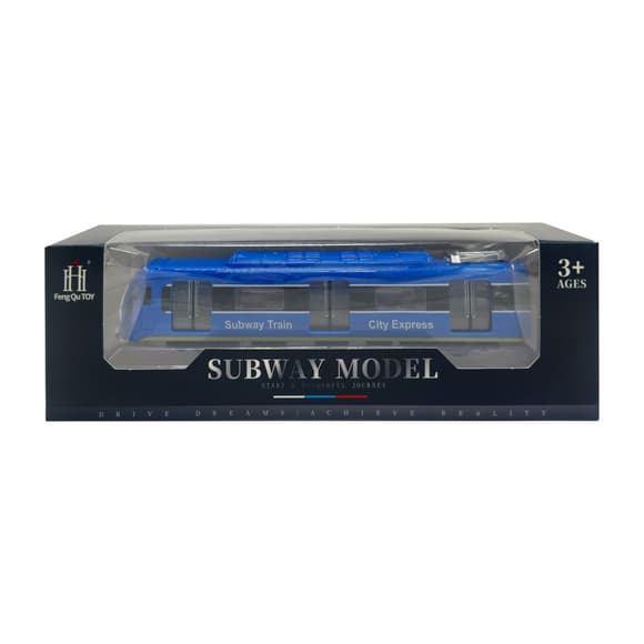Детский игровой поезд 731-27K(Blue) голубой, светится, 23х4х5 см