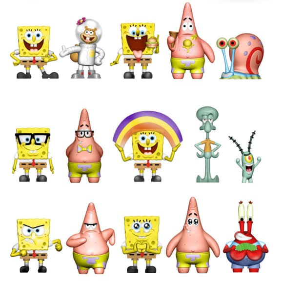 Коллекционная фигурка-сюрприз "Губка Боб" Sponge Bob SB3D-2025