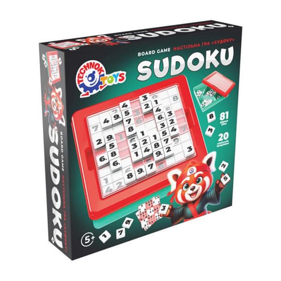 Детская развивающая игра "Судоку" 2956TXK 81 фишка, 10 шаблонов