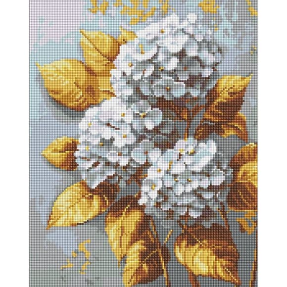 Алмазная мозаика "Золотая гортензия" ©art_selena_ua AMO8253, 40х50 см