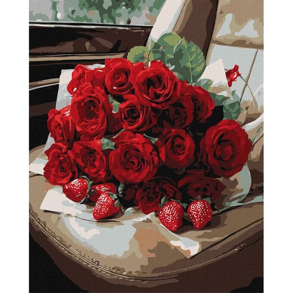 Картина по номерам "Романтический букет роз" ©art_selena_ua KHO3337, 40х50 см