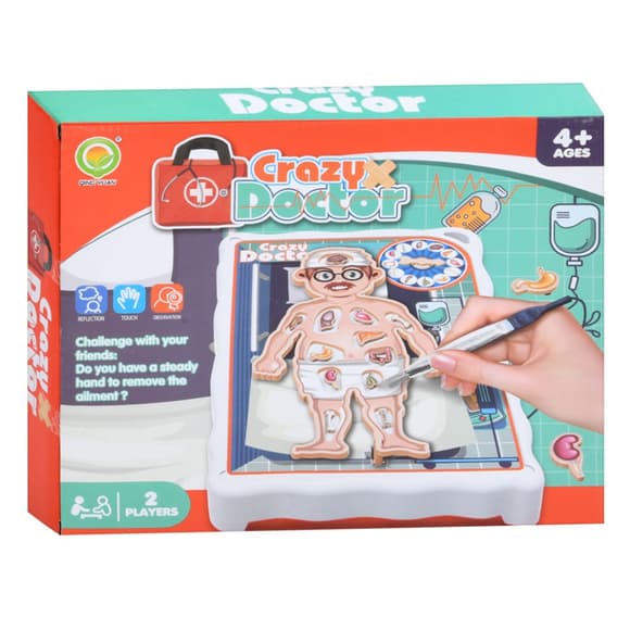 Дитяча настільна гра "Crazy Doctor" 1295-3 ігрове поле, рулетка