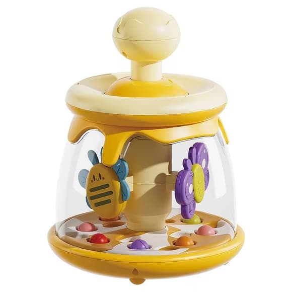 Детская игрушка "Юла" AY001(Yellow) заводная, подвижные шарики, 20х15 см