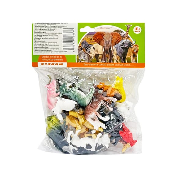 Игровой набор фигурок "Дикие животные" B15, 18 шт в пакете
