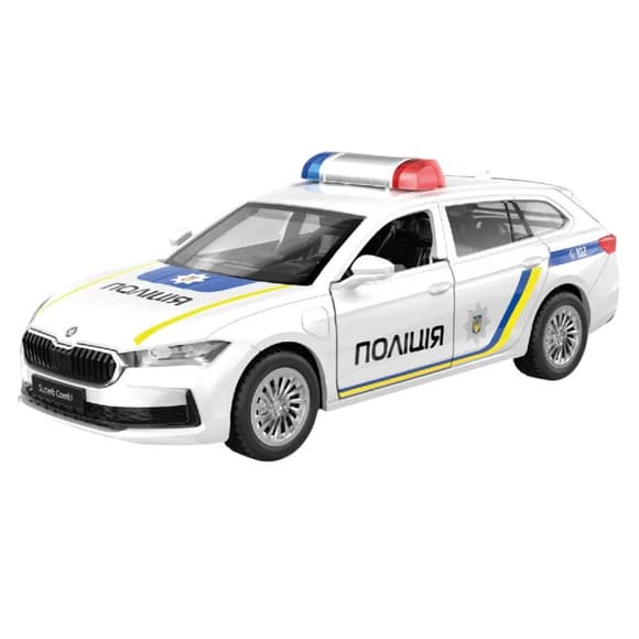 Детская автомодель "Skoda superb полиция" TechnoDrive 250947 масштаб 1:43
