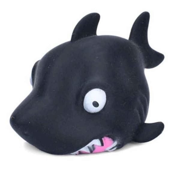 Дитяча іграшка-антистрес "Акула" MS 4043(Black) з борошном, 10 см