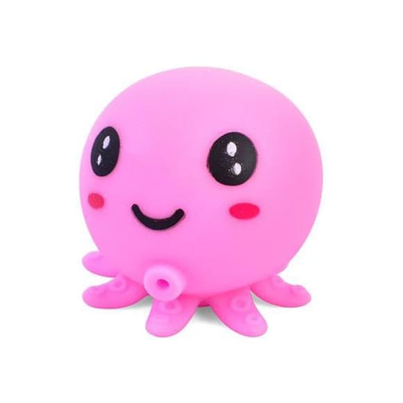 Детская игрушка-антистресс "Осьминог" MS 3951(Pink) с мукой, 7,5 см