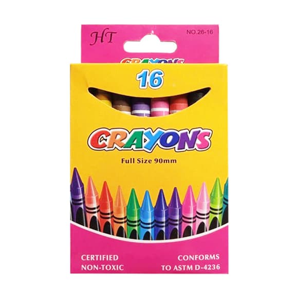 Набор детских восковых карандашей "Crayons" 8496-16 90 мм, 16 цветов