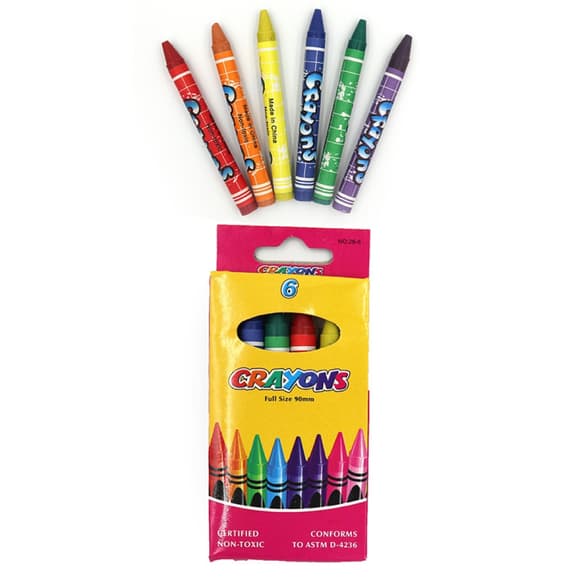 Набор детских восковых карандашей "Crayons" 8496-6 90 мм, 6 цветов