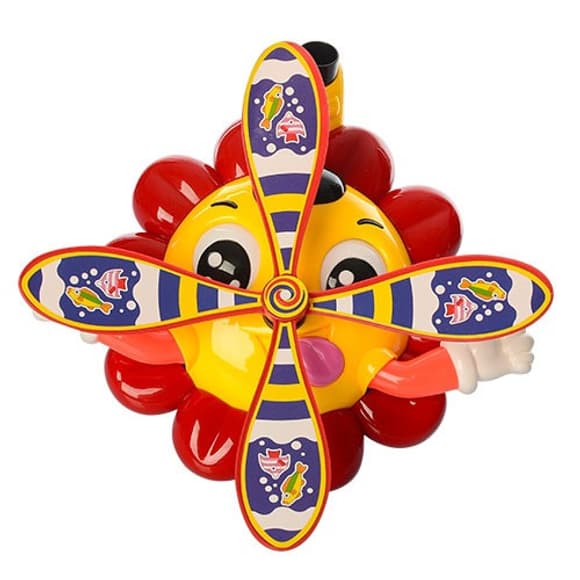 Детская каталка на палке "Цветочек" 363(Red-Yellow) подвижные детали