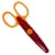 Ножницы детские "Craft" 1606A(Red-Orange) с фигурным лезвием