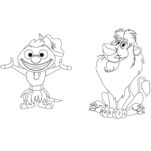Раскраска "Игра с цветом. Король Лев" 1426001 Disney Малыш, 12 страниц